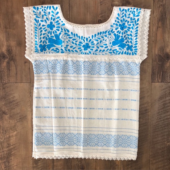 Oaxaca Paloma Cream | Blue Top - Picture 1 of 6